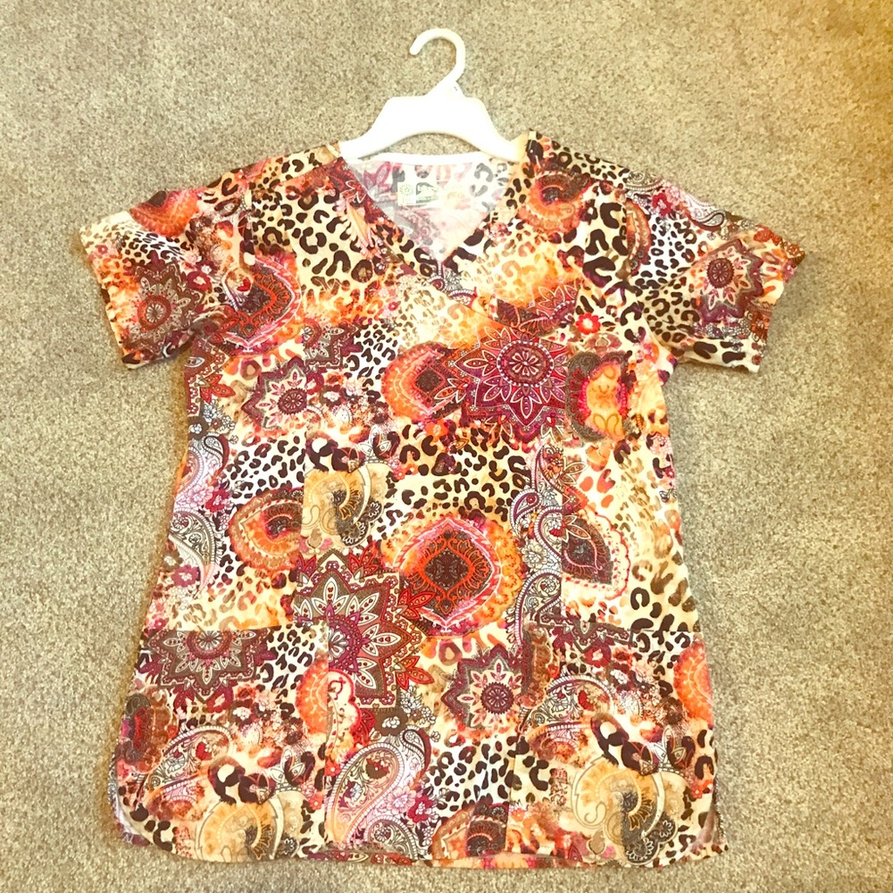 Scrub top worn twice